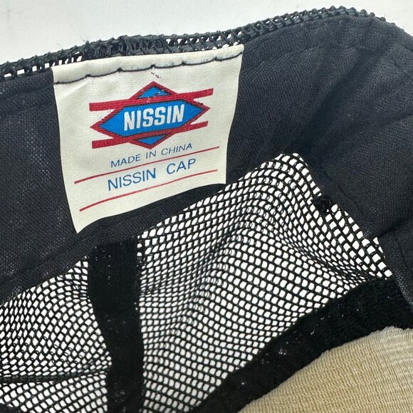 Vintage Nissin Davey Allison Snapback Baseball Hat Cap #28 OSFA Blue NASCAR - Picture 9 of 16